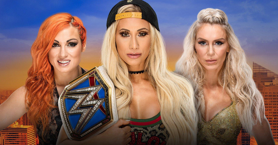 CARMELLA vs BECKY LYNCH vs CHARLOTTE FLAIR